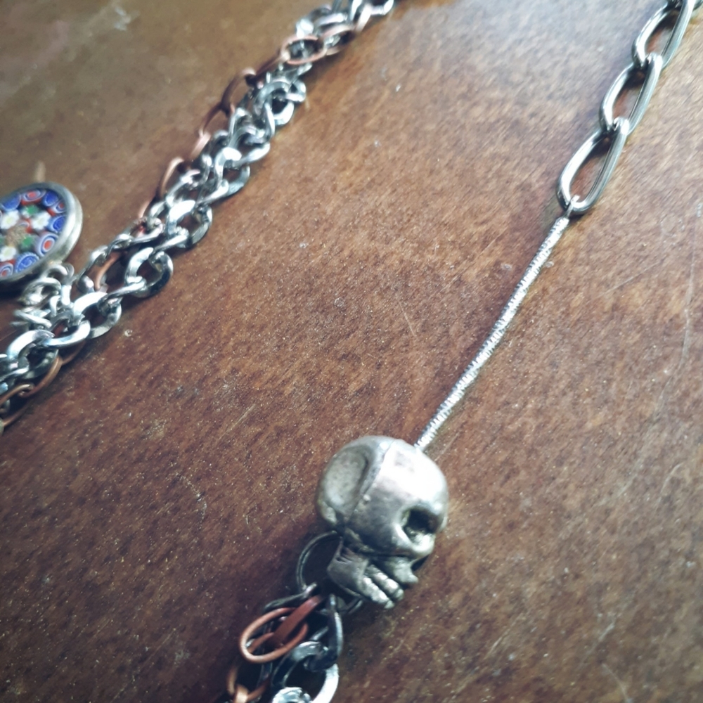 📿💎ECLECTIC Triple 1/2 Strand Charm Necklace 💎📿